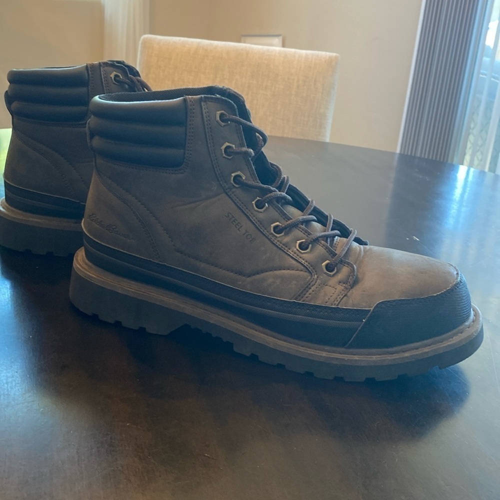 Eddie Bauer Journeyman Brown Steel Toe Men's Construction Work Boots 10.5